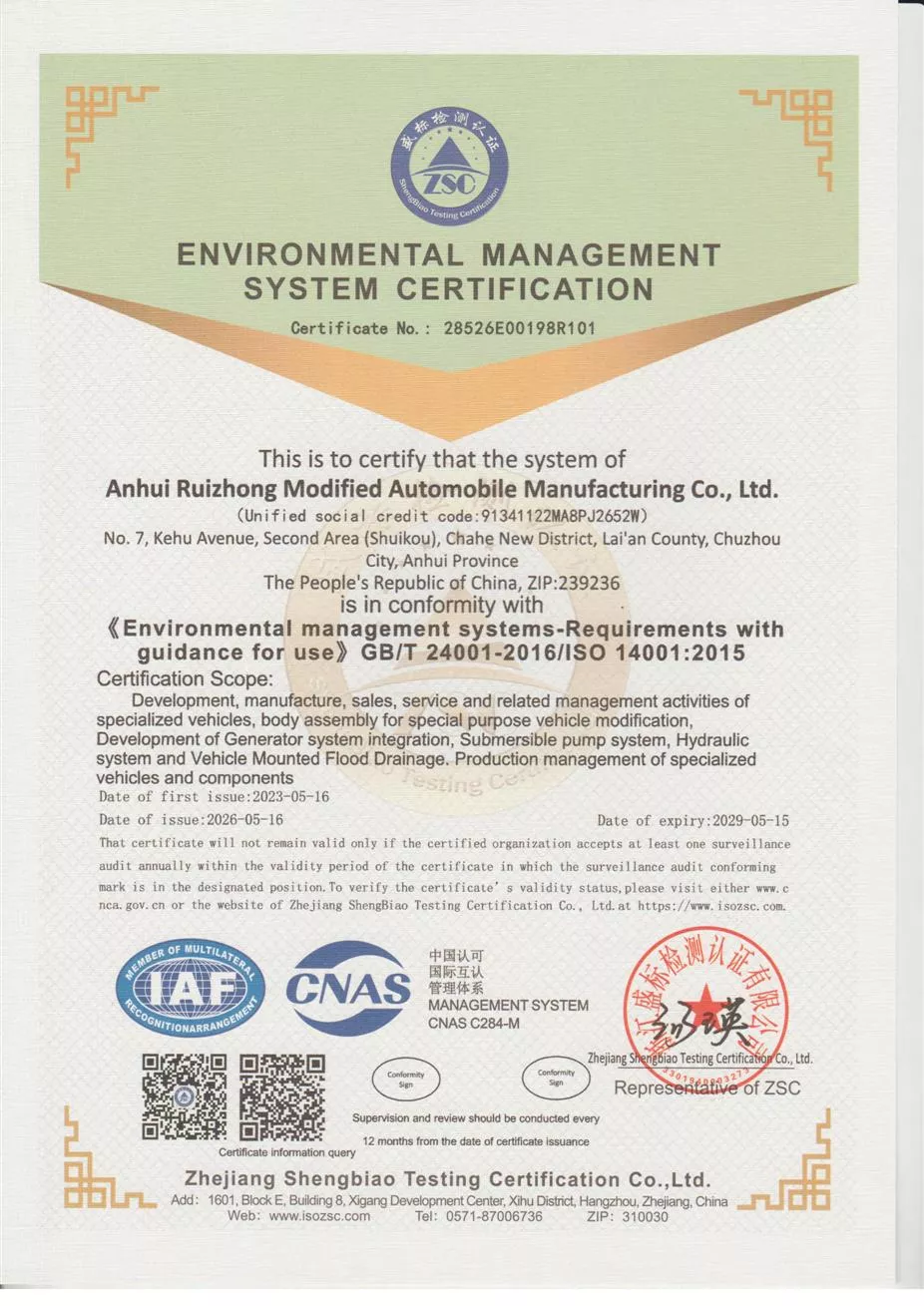 ISO 14001 Environmental Management System Certification
